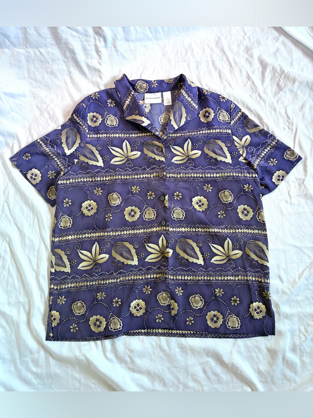 Vintage Alfred Dunner Flowy Tropical Shirt